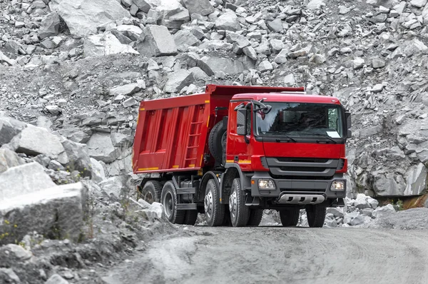 Dump truck working in a quarry
