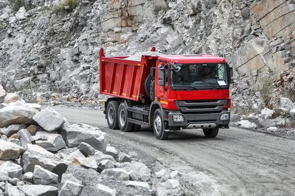 Dump truck working in a quarry