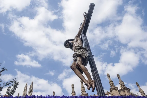Jesus died on the cross, Holy Week in Seville, brotherhood of Students