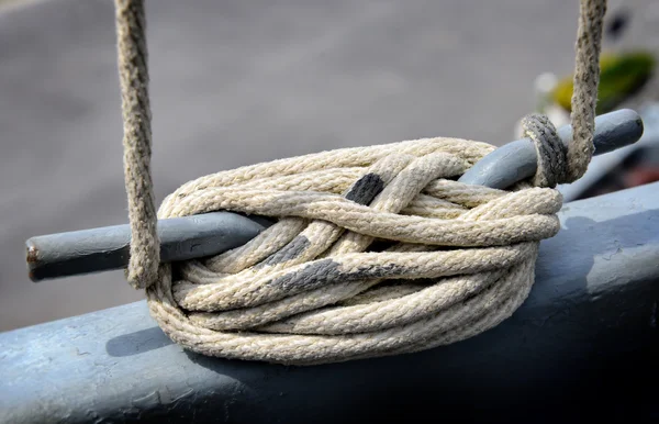 Big and strong rope on boat