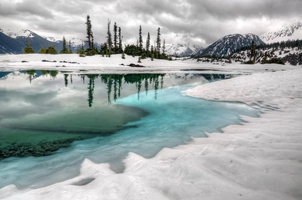 Brilliantly blue melt pool