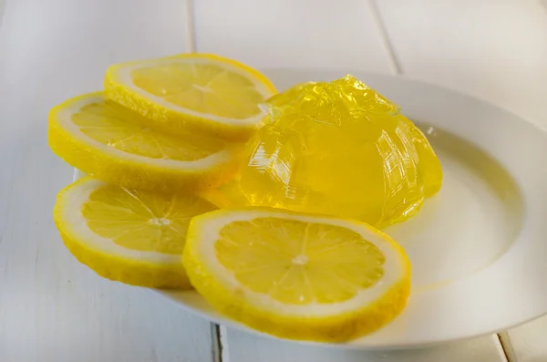 Lemon jelly closeup