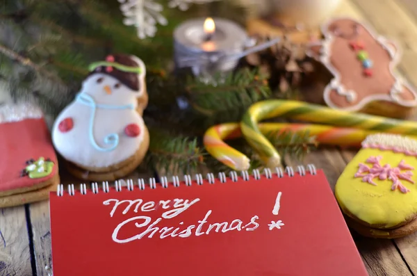 Christmas sweets and Christmas greetings