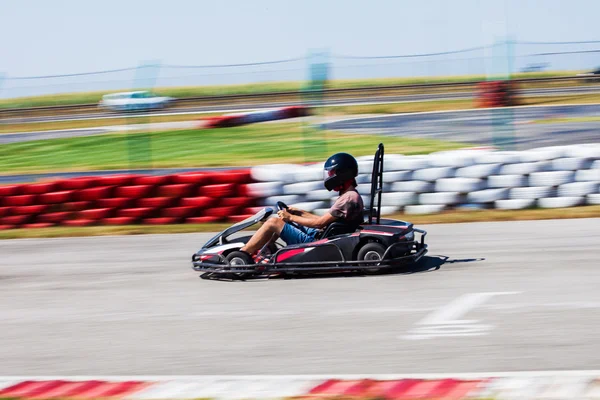 Driver in karting car