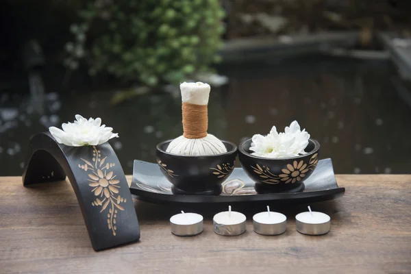 Spa massage and treatment on the wood, Thailand, select focus