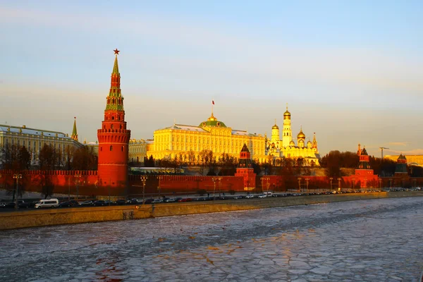 Moscow, Russia. View to Moscow Kremlin at sunset