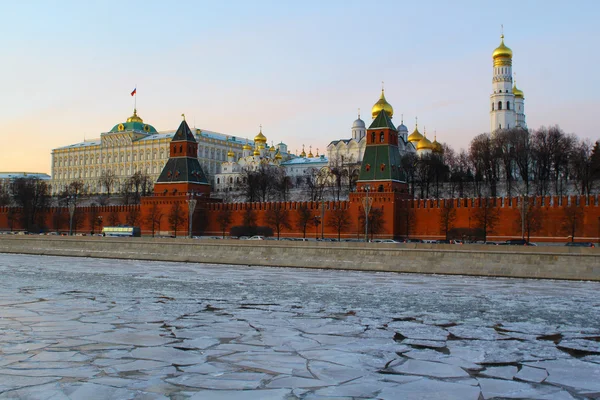 Moscow, Russia. View to Moscow Kremlin at sunset