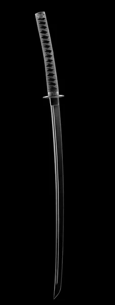 Katana, Japanese sword on the black background