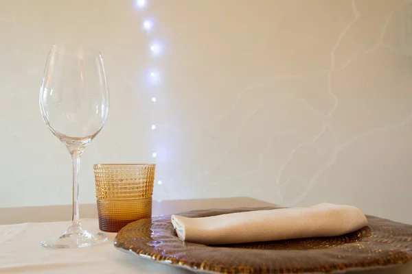 Laid table in a restaurant