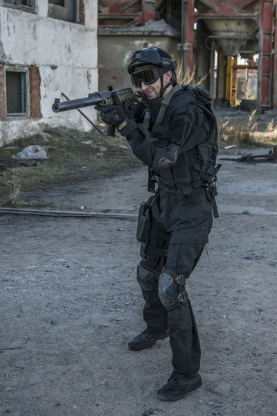 Russian special forces training at a military training ground.