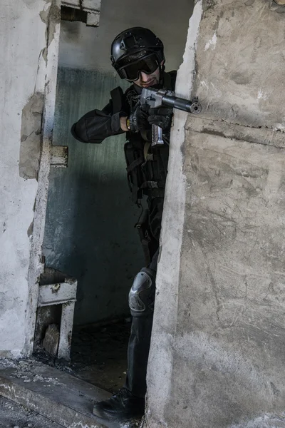 Russian special forces training at a military training ground.