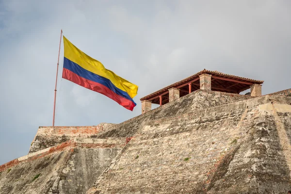 Colombian flag in Cartagena Fort