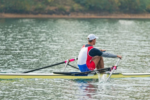 Single scull sport rowing