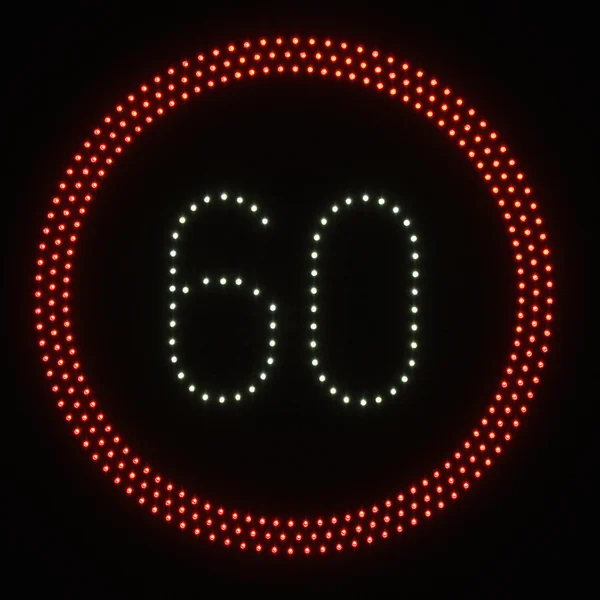 LED light speed limit sign