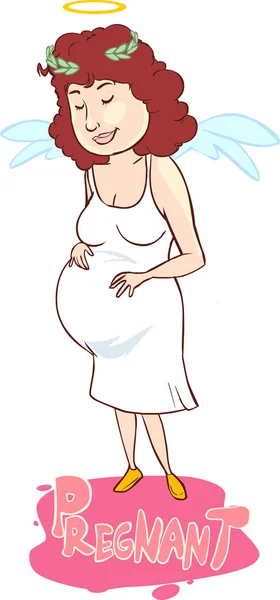 Vector illustration of a angel Pregnancy