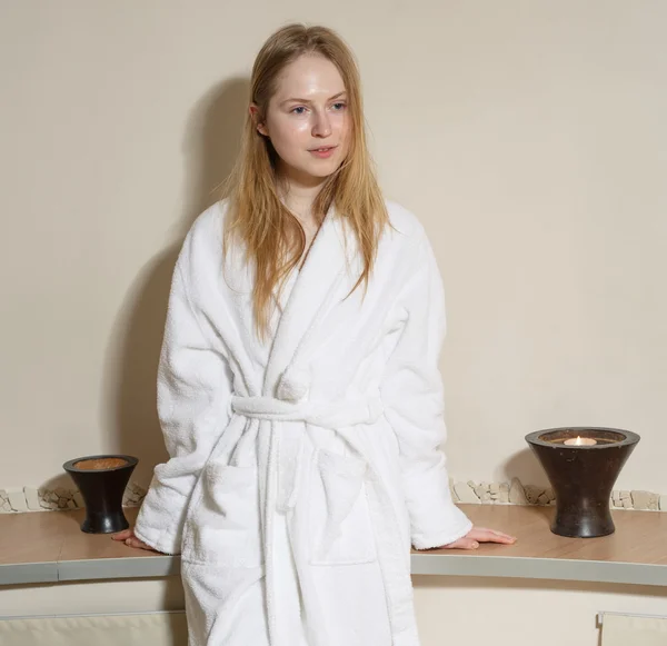 Spa Woman. Beautiful Girl After Bath . Perfect Skin. Skincare. Young Skin