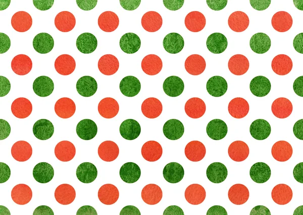 Watercolor orange and green polka dot background.