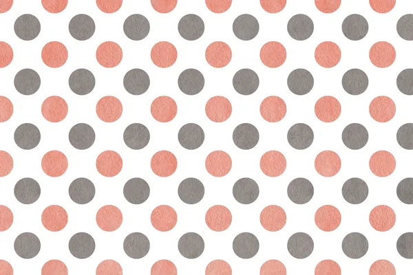 Watercolor pink and grey polka dot background.