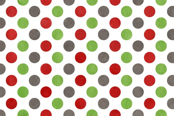 Watercolor green, dark red and grey polka dot background.