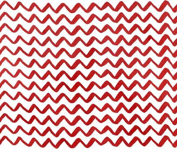 Watercolor dark red hand painted stripes on white background, chevron