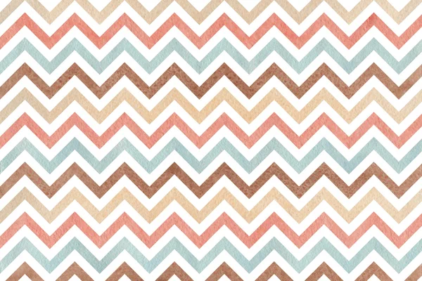 Watercolor brown, pink, beige and blue stripes background, chevron.
