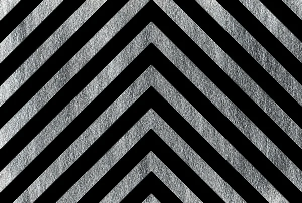 Silver stripes on black background, chevron.