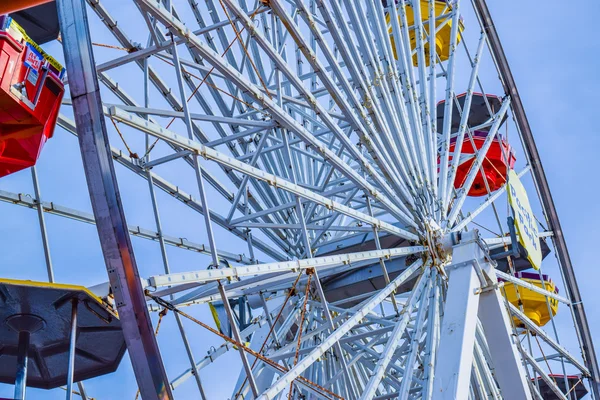 The roller coaster at the amusement park on the Santa Monica Pier in Santa Monica, California