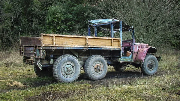 Old American truck abandoned in the south of France