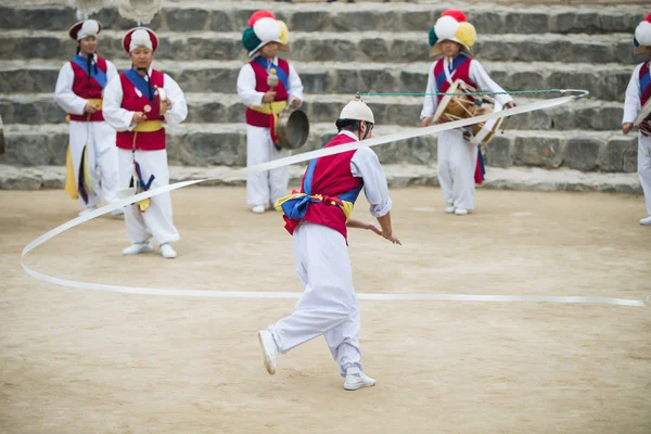 The ending of the traditional Korea farmers dance