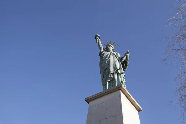 A replica of the Statue of Liberty in Paris