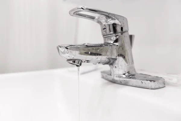 Bathroom water faucet with water leak