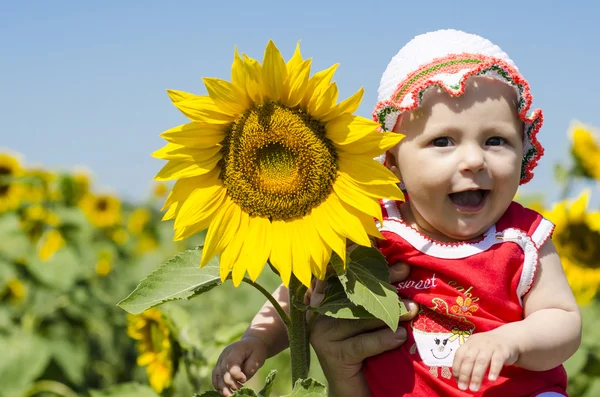 Girl in the sunflowers field with sunflowers, summer landscape,  field of blooming sunflowers, sunny weather, leisure and education of children