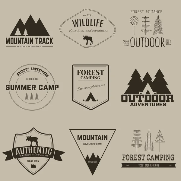 Set of camping logos