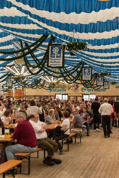 Beer tent at Spring Festival on Theresienwiese in Munich, German