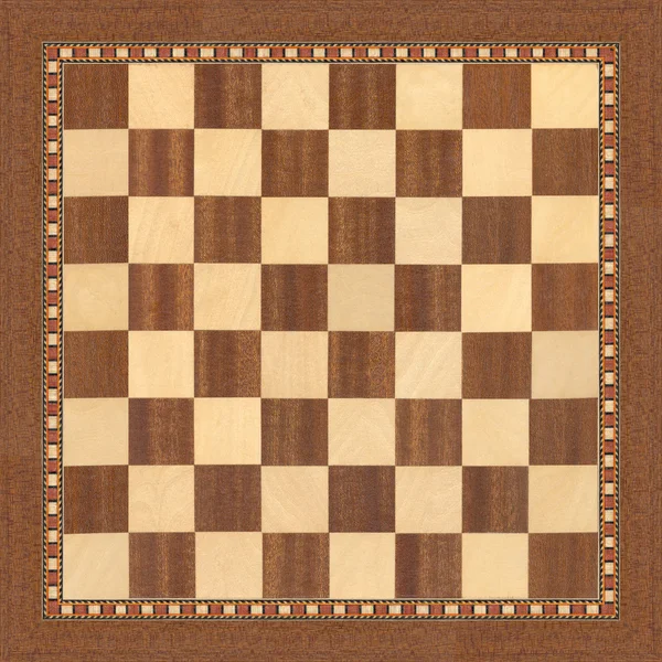 Wooden Chess board isolated on white background