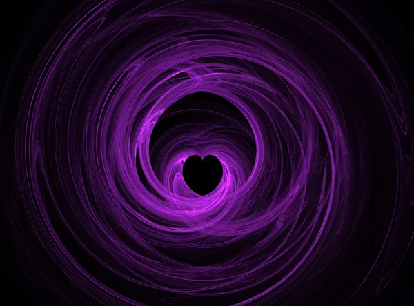 Abstract purple and black fractal circle on black background