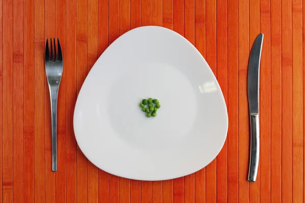 Diet plate of peas