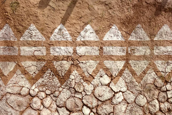 Adobe wall in Africa