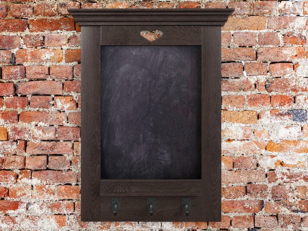 Blank blackboard on wooden frame