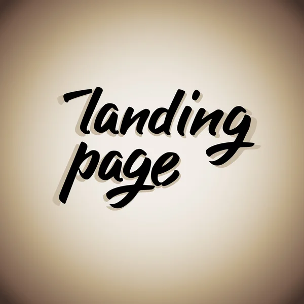 Landing Page words lerrering