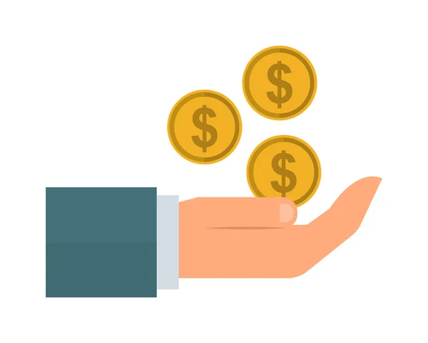 Human hand with money vector icon. | Stock Images Page | Everypixel