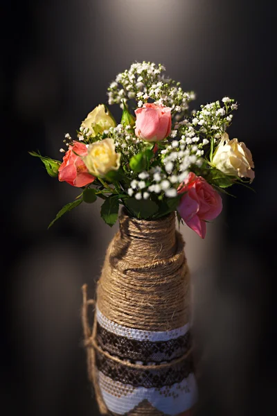 Design of a vase of flowers