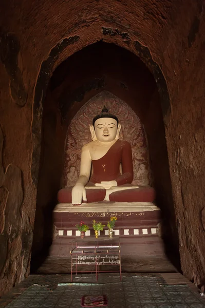 BAGAN, MYANMAR - MAY 4: Buddha statue inside ancient pagoda on M