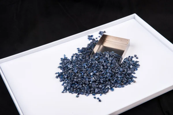 Raw, uncut and rough blue Sapphire crystals.