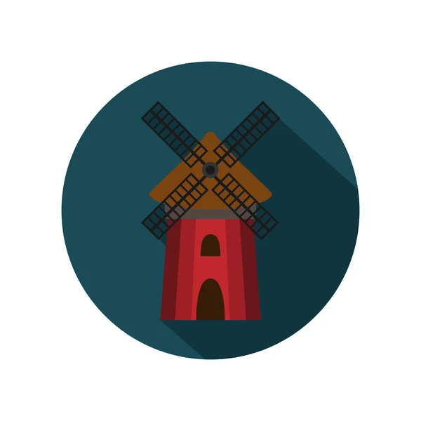 Ancient Mill color icon. Flat design