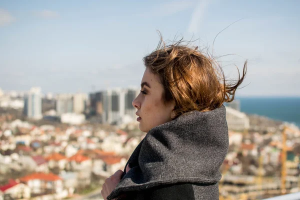 Girl at the roof