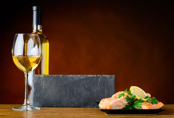White Wine and Cooked Fish