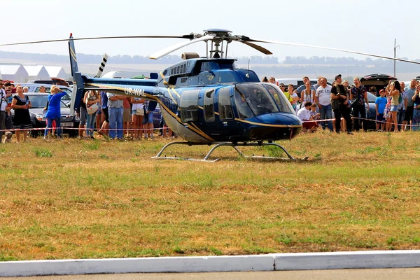 Sport helicopter in  airshow,