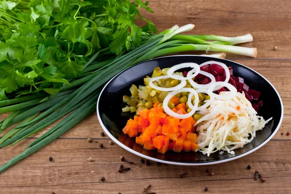 Pickled carrot, beetroot, cucumbers