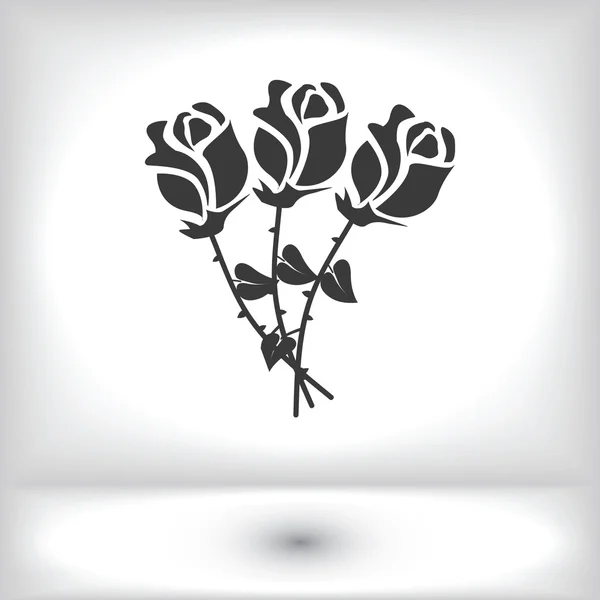 Rose flowers icon
